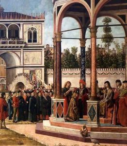 The Ambassadors Return to the English Court (detail) 2