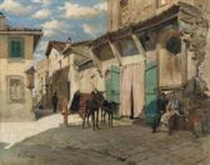 La Piazzetta Di Settignano by Ruggero Focardi