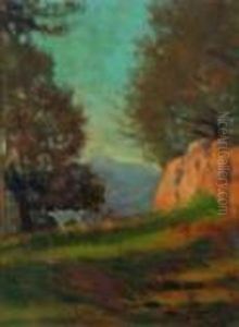 Paesaggio Con Cane by Ruggero Focardi