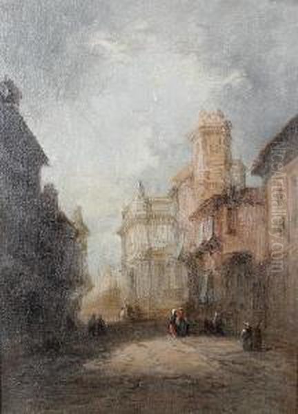 Continental Town Scenes, A Pair - view 1
