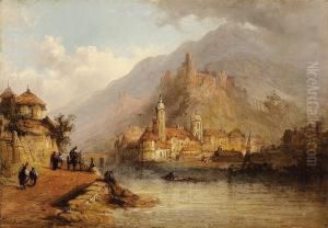 Sunday Morning In An Alpine Village by Henry John Foley