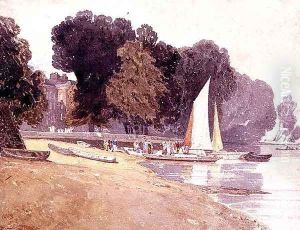 Cheyne Walk, London c.1809-10 by John Sell Cotman