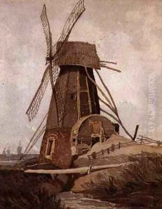 Draining Mill in Lincolnshire, 1807-08 by John Sell Cotman