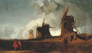 Drainage Mills in the Fens, Croyland, Lincolnshire, c.1830-40
