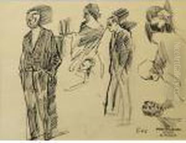Lotto Di 2 Disegni A Penna E Matita, Cm. 21x27 Ciascuno. Portano Il Timbro Eredi Fonda. - view 1