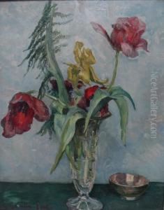 Tulipes Dans Vase by Constantin Font