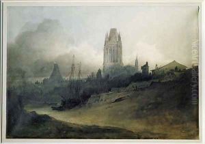 St. Mary's Redcliffe, Bristol, Dawn by John Sell Cotman