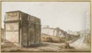 L'arc De Constantin Et La Via Sacra A Rome by Pierre Francois L. Fontaine