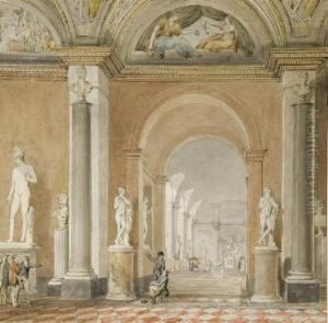 L'ancienne Salle De L'apollon Du Belvedere Au Louvre
