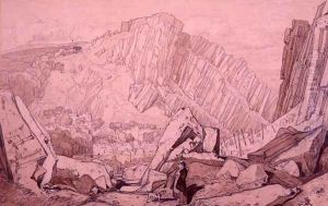 Domfront I, from the Normandy series by John Sell Cotman