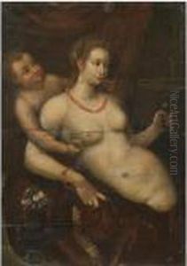 Venus And Cupid by Lavinia Fontana