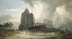 Croyland Abbey by John Sell Cotman