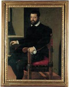 Portrait Of A Gentleman, Three-quarter Length, Seated By An Open Window by Lavinia Fontana