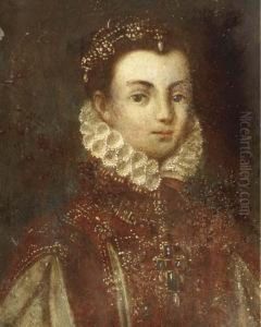 Portrait Of A Lady, Bust-length, In An Embroidered Dress by Lavinia Fontana