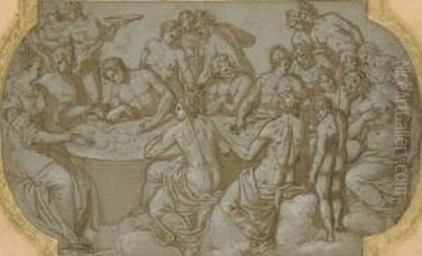 The Feast Of The Gods: Design For A Ceiling Compartment - view 1