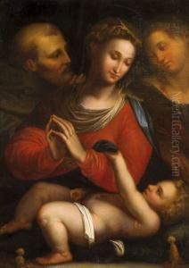 Maria A Gyermek Jezussal, Szent Katalinnal Es Assisi Szent Ferenccel by Prospero Fontana