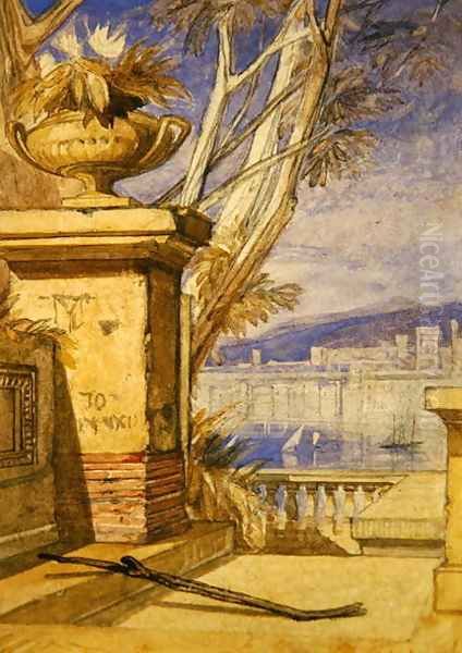 Classical Landscape with an Urn a Design for a Frontispiece - view 1