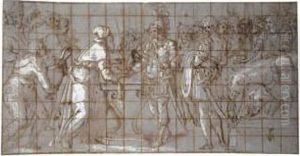 The Meeting Of Abraham And Melchizedek by Prospero Fontana