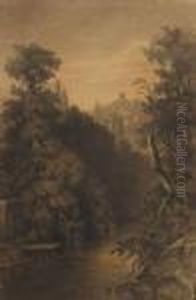 Paysage Au Ruisseau by Antonio Fontanesi