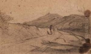 Paesaggio Con Figure by Antonio Fontanesi