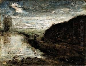Figura Nel Paesaggio by Antonio Fontanesi