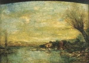 Paesaggio Fluviale by Antonio Fontanesi
