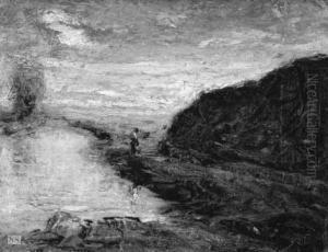 figura Nel Paesaggio by Antonio Fontanesi