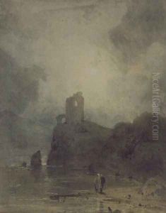 Dolbadern Castle by John Sell Cotman