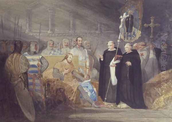 King John and Prince Henry at Swinstead Abbey - view 1