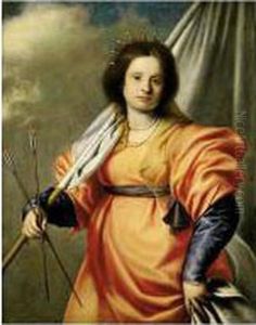 Portrait Of A Lady, Three-quarter Length, As Saint Ursula