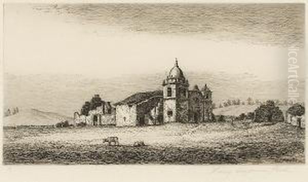 View Of San Carlos Borromeo Of
Monterey, California, Pl. 17, From Etchings Of The Franciscan Missions
Of California - view 1