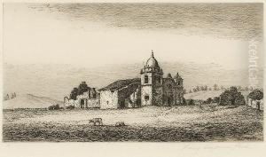 View Of San Carlos Borromeo Of 
Monterey, California, Pl. 17, From Etchings Of The Franciscan Missions 
Of California by Henry Chapman Ford