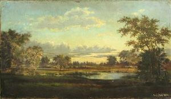 An Extensive Landscape With A River In The Foreground - view 1