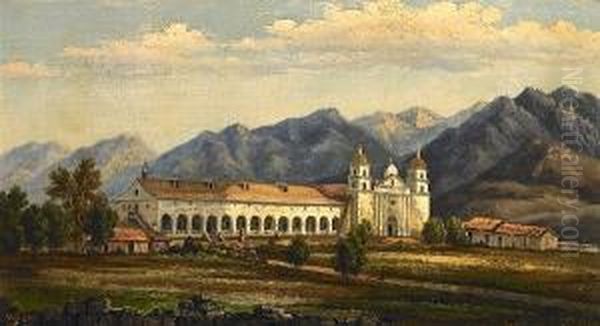 A View Of The Santa Barbara Mission by Henry Chapman Ford