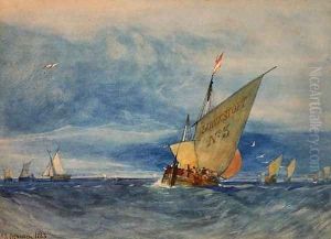 Off Lowestoft Fresh Breeze 1833 by John Sell Cotman