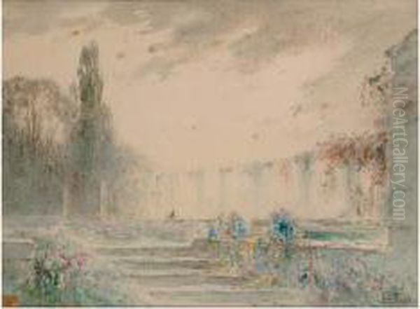 Bosquet Dans Le Parc Du Chateau De Versailles, Circa 1900 - view 1