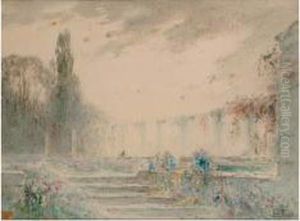 Bosquet Dans Le Parc Du Chateau De Versailles, Circa 1900 by Henri Foreau
