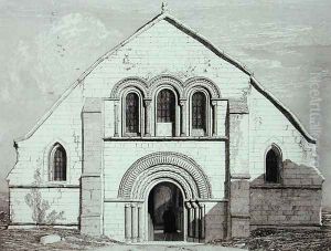 Church of L'Ery, near Pont de L'Arche, published 1820 by John Sell Cotman