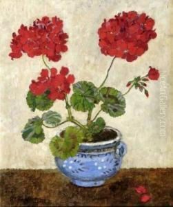 Geranium Dans Un Pot by Henri Claudius Forestier