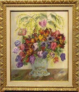 Floral Still Life by Henri Claudius Forestier