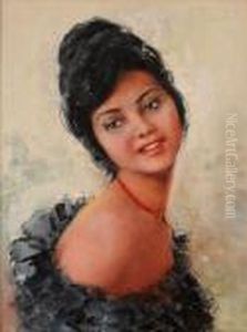 Ritratto Di Gentildonna In Abito Nero by Eduardo Forlenza