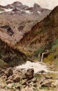 Paesaggio Di Montagna by Achille Formis Befani