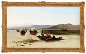 Barche Sulla Laguna by Achille Formis Befani