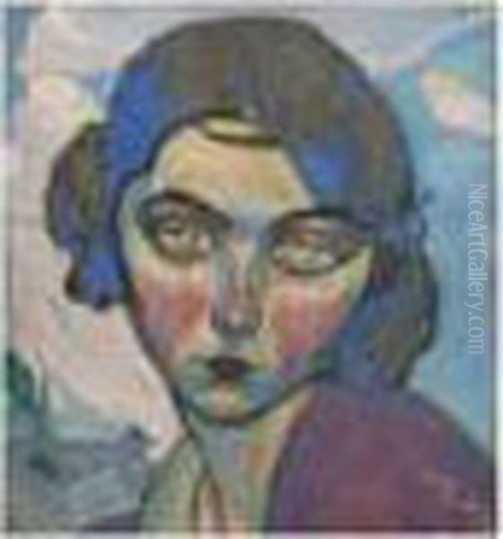 Portrait De Femme Aux Yeux Jaunes - view 1