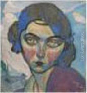 Portrait De Femme Aux Yeux Jaunes