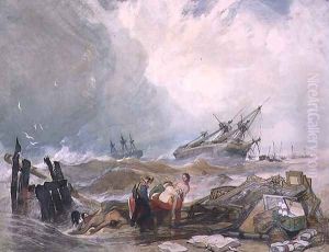 The wreck of the Houghton Hall pictures 2 by John Sell Cotman