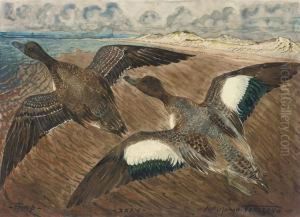 Wild Geese In Flight by Carl Johan Forsberg