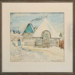 Wintry Scene From Fanoe by Carl Johan Forsberg
