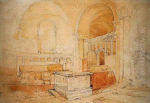 Interior of Norwich Cathedral 2 by John Sell Cotman