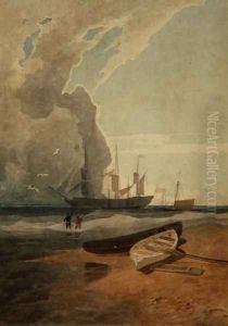 The Mars Riding at Anchor off Cromer, c.1807 by John Sell Cotman